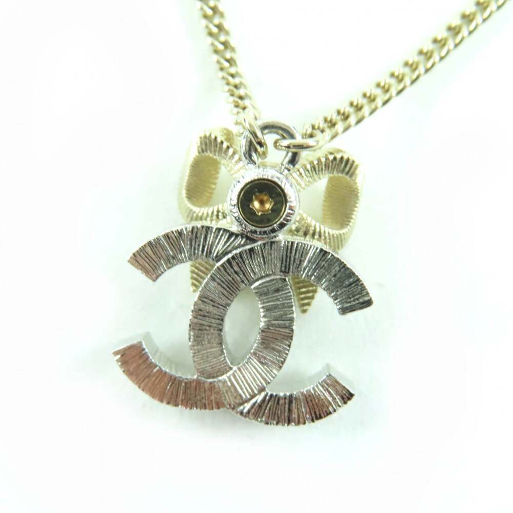 Chanel Cc Logo Pendant Necklace Gold- #250119C14B - Picture 8 of 9